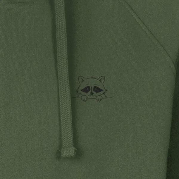 HANDGEDRUCKT HANDGEDRUCKT "Flauschspion" Männer Zip Hoody Neutral, Militarygreen, – Produktbild 1 von 4