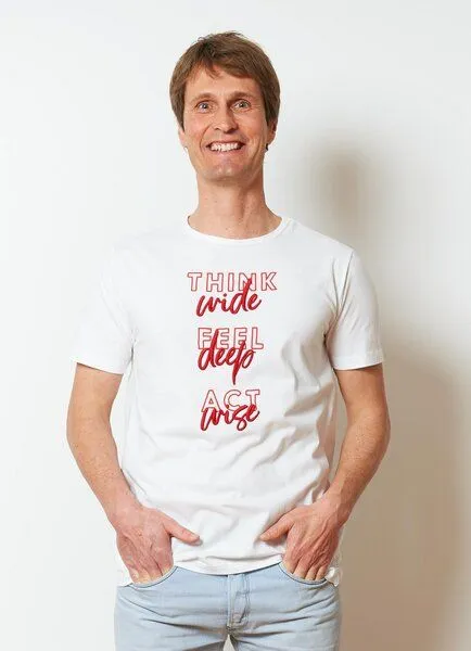 SPARKLES OF LIGHT SPARKLES OF LIGHT Yoga Shirt | THINK FEEL ACT, Weiss, – Produktbild 1 von 3
