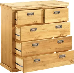 OTTO home Schubkastenkommode Madrid, aus massiver Kiefer mit 5 Schubladen, 90cm breit – Produktbild 1 von 1