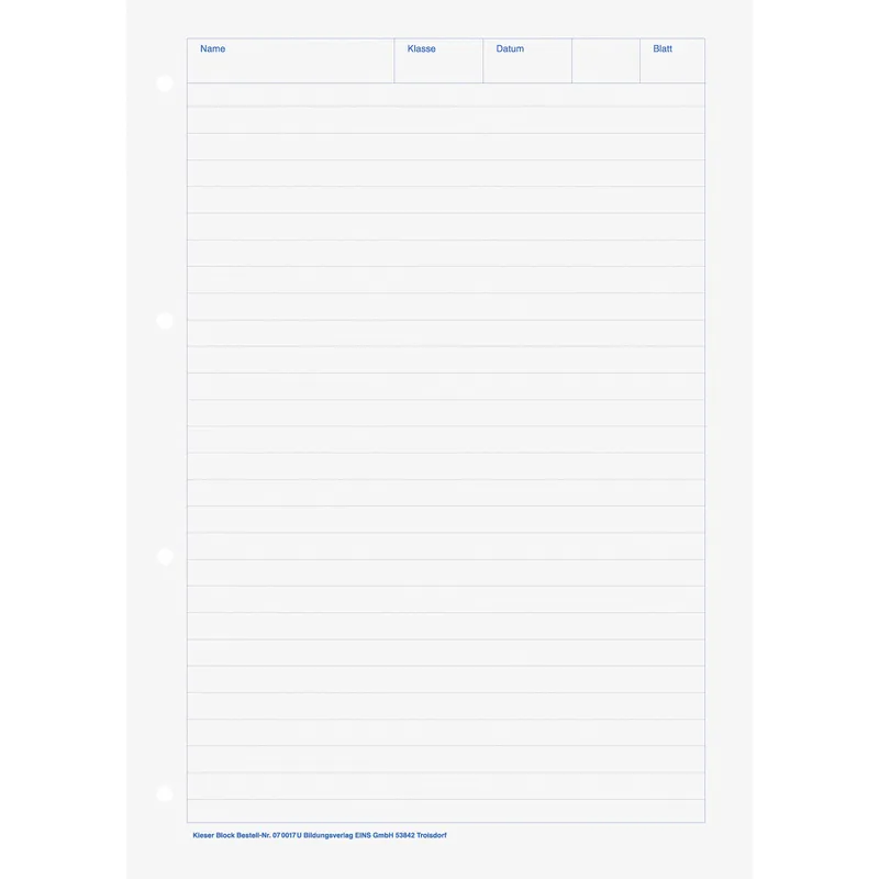 BRUNNEN BRUNNEN Kieserblock DIN A4, liniert, 80 g/m², 50 Blatt – Produktbild 1 von 7