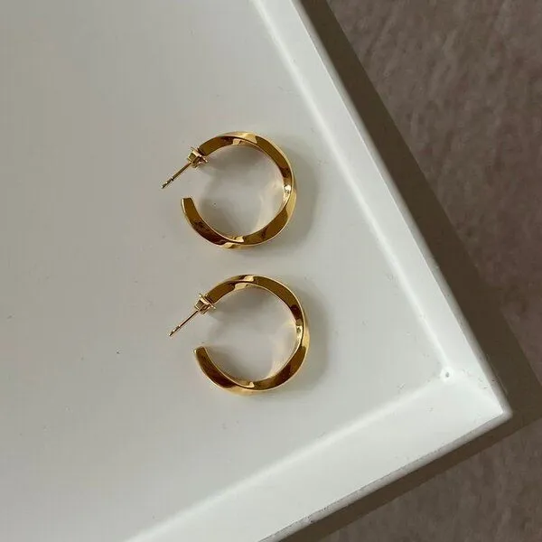 noemvri fashion label noemvri fashion label twisted Creole Leni, Gold, – Produktbild 3 von 3