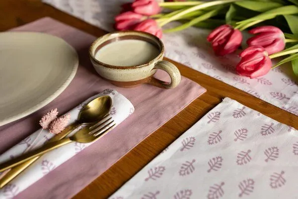 El Puente El Puente Wende-Tischläufer "Flieder", Rosa, – Produktbild 4 von 4