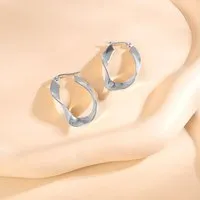 ELEKTROPULLI Längliche Twist Creolen in ca. 20mm x 40mm von Elektropulli – Produktbild 1 von 1