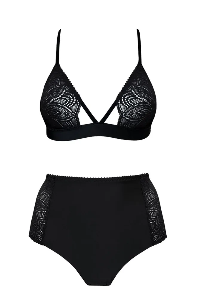 Anekdot Anekdot Damen vegan Hohes Dreieck-Set, Schwarz, – Produktbild 2 von 2