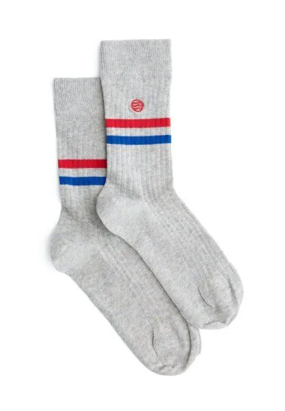 Natural Vibes Natural Vibes Socken Originals | Bio GOTS | Tennissocken | Gerippte Socken | Herren Damen Socken, Grau, – Produktbild 3 von 3