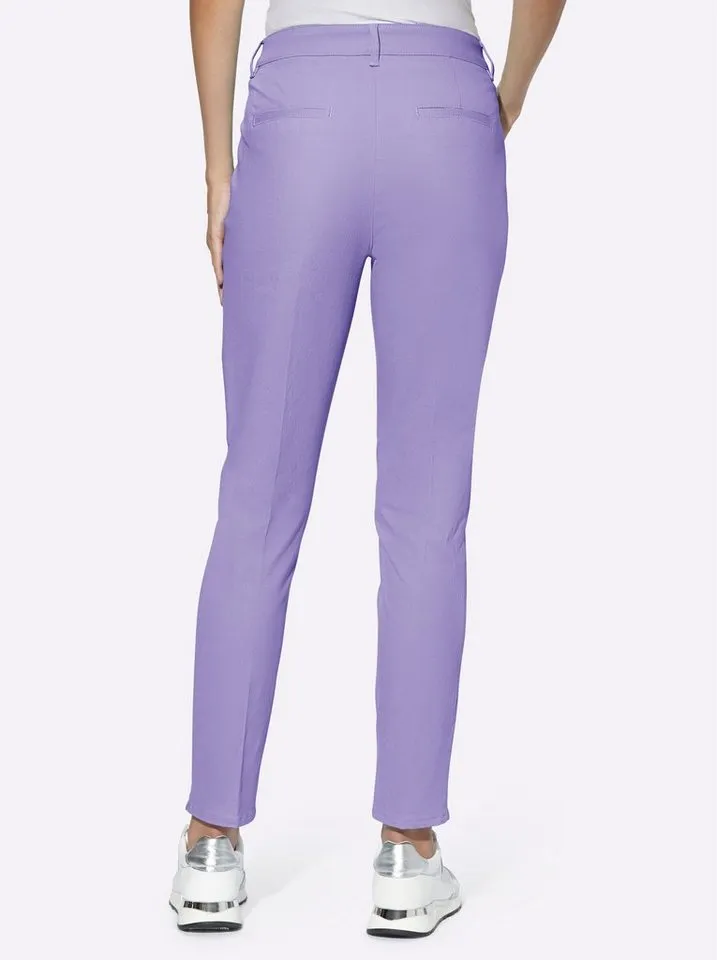 heine heine Jerseyhose Twill-Hose normal, Lila, – Produktbild 3 von 5