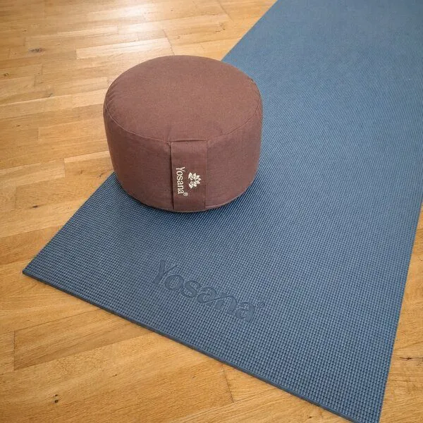 Yosana Yosana Yogakissen rund, Meditationskissen 30x15cm, Erdbraun, – Produktbild 2 von 8
