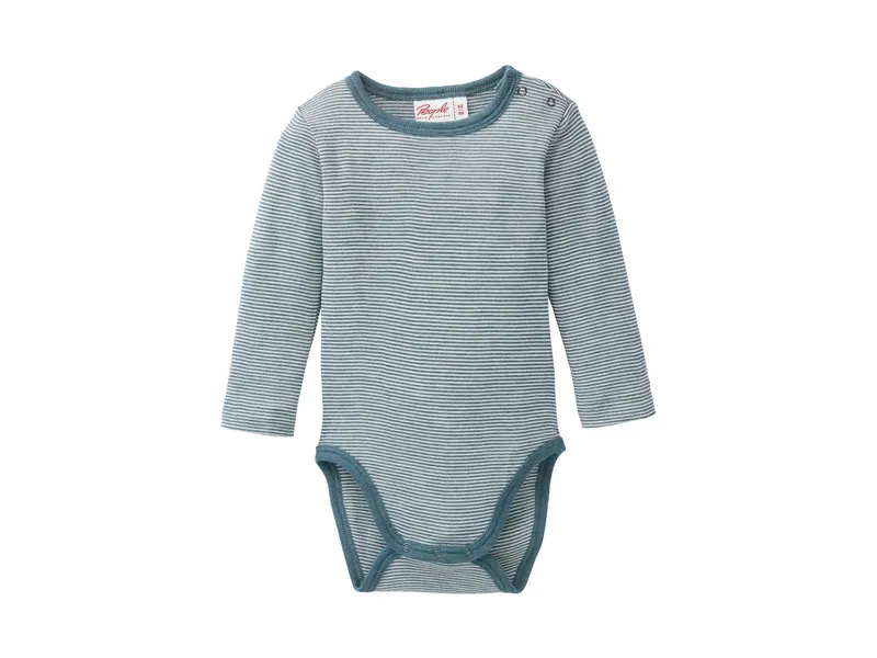 People Wear Organic People Wear Organic Body WS smaragd geringelt 50/56, Grün, – Produktbild 1 von 1
