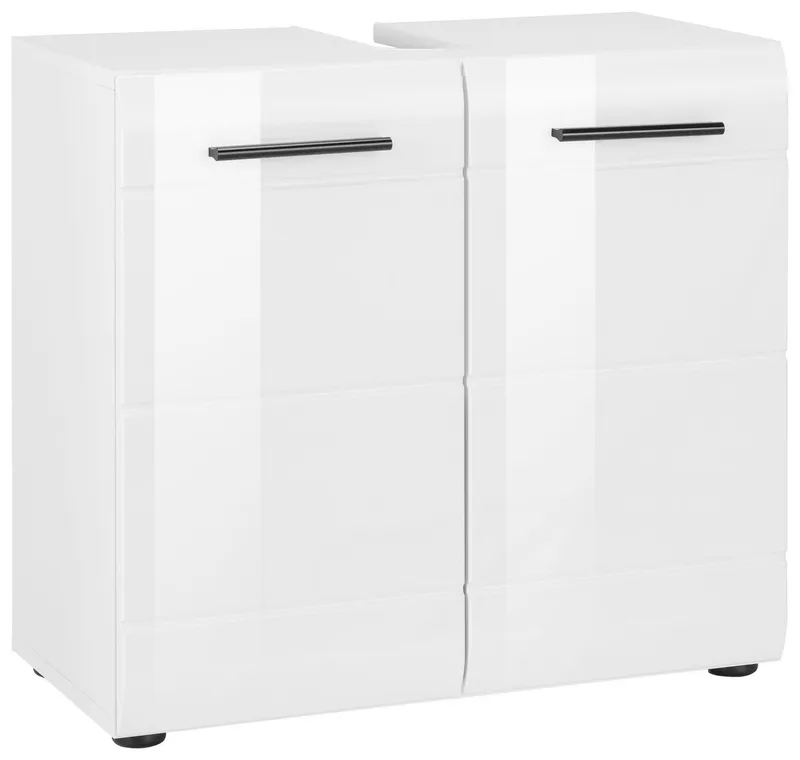 welltime Waschbeckenunterschrank Sovana Waschtisch mit verstellbarem Fach - Maße (B/T/H) 60/31/56 cm, Weiß, – Produktbild 1 von 3