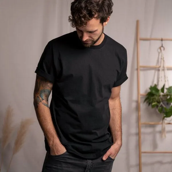 Vresh Clothing Vresh Clothing Vred - Oversized unisex T-Shirt aus Biobaumwolle, Schwarz, – Produktbild 3 von 4