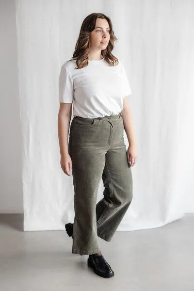 Jyoti - Fair Works Jyoti - Fair Works Bio-Baumwollcord Hose Tushar, Pistazie, – Produktbild 4 von 4
