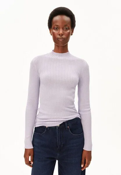 ARMEDANGELS ARMEDANGELS ALAANIA Damen Pullover Slim Fit aus Bio-Baumwolle, Moonlit lilac, – Produktbild 1 von 4