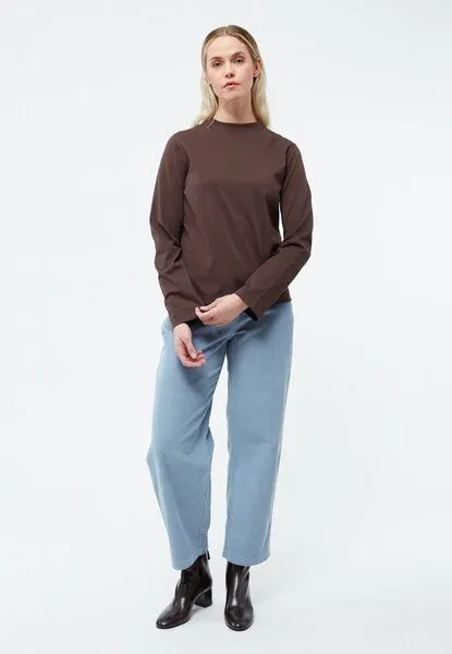 Givn Berlin Givn Berlin Longsleeve GBROSALIE aus Bio-Baumwolle, Coffee brown, – Produktbild 2 von 4