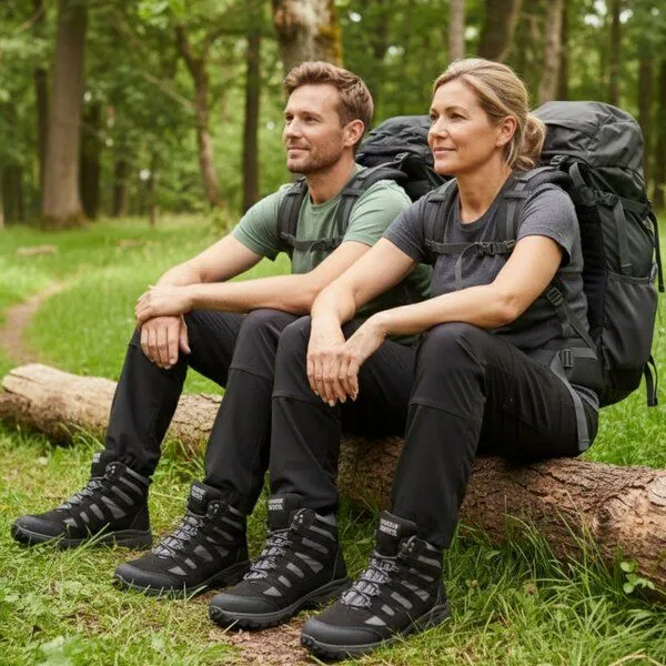 Vegetarian Shoes Vegetarian Shoes Wanderschuhe Approach Mid vegan, Schwarz, – Produktbild 2 von 4
