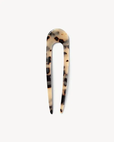 JAN N JUNE JAN N JUNE MACHETE French HAIR PIN aus Acetat, Blonde tortoise (braun), – Produktbild 1 von 2