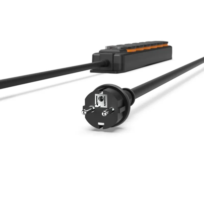 Hama Hama Steckdosenleiste, 6-fach, für außen IP44, Schalter, Wandmontage, 2 m, Schw. – Produktbild 3 von 4