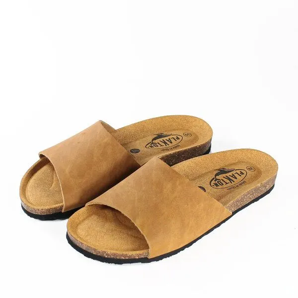 Plakton Plakton Vegane offene Damen Sandale BALA mit Korksohle, Camel (braun), – Produktbild 4 von 4