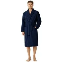 Bruno Barella Bruno Barella Herren Bademantel 100 % Biobaumwolle aus der türkischen Ägäis in Anthrazit, Sand, Navy – flauschig & saugfähig, Midnight blue, – Produktbild 1 von 1