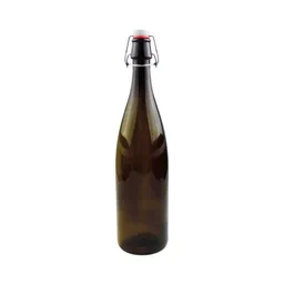 mikken mikken Ölflasche mit Bügelverschluss 1000 ml Glasflasche braun – Produktbild 1 von 1