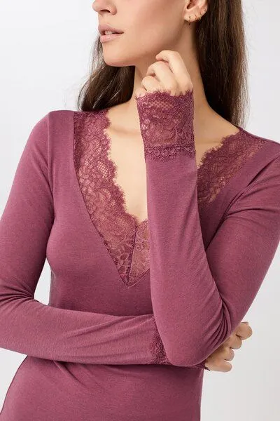 mandala mandala Lace Shirt, Mellow (lila), – Produktbild 3 von 4