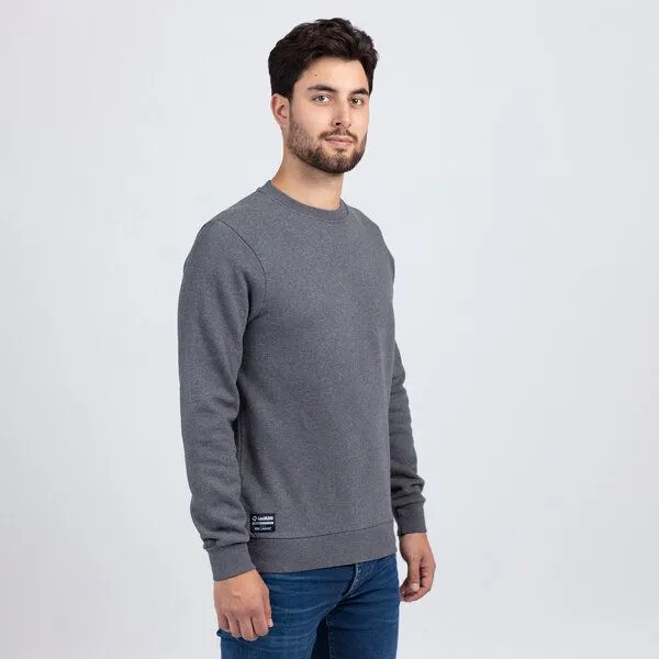 Lexi&Bö Lexi&Bö Herren Sweater, Mid grey melange (grau), – Produktbild 1 von 4