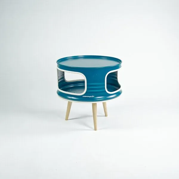 Lockengelöt Lockengelöt Little Betty Deckel ohne Ausguss Nachttisch Couchtisch aus kleinem Ölfass, Ocean blue, – Produktbild 3 von 3