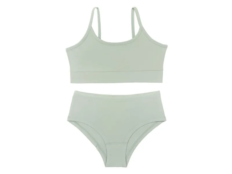 Leela Cotton Leela Cotton Mädchen Bustier + Hipster, Grün, – Produktbild 1 von 1