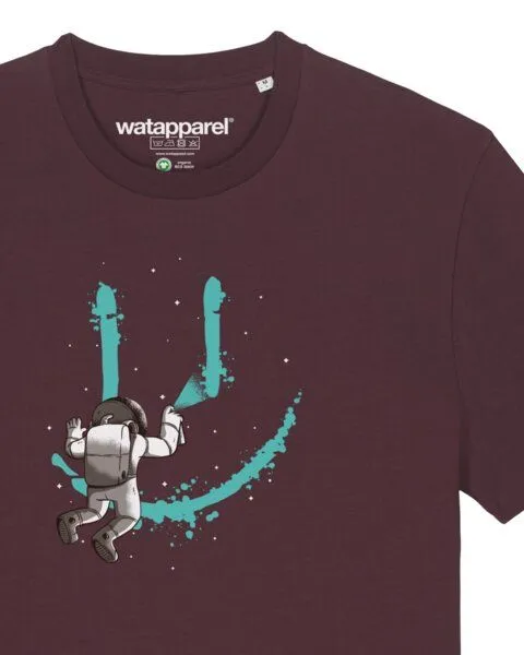 watapparel watapparel T-Shirt Unisex Graffiti Astronaut, Red brown, – Produktbild 3 von 3