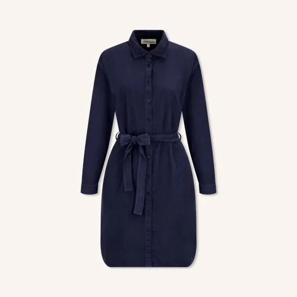 NORDLICHT NORDLICHT Cord Kleid Enna aus 100% Bio-Baumwolle, Blau, – Produktbild 2 von 4