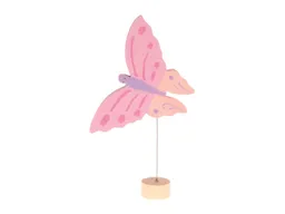 Grimms Grimms Rosa Schmetterling Steckfigur aus Lindenholz, bunt lasiert Höhe 9,5 cm – Produktbild 1 von 1
