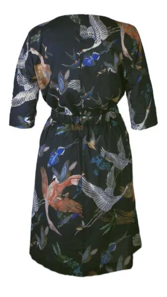 FORMAT FORMAT NEAT Kleid, Vogel-print, – Produktbild 3 von 4