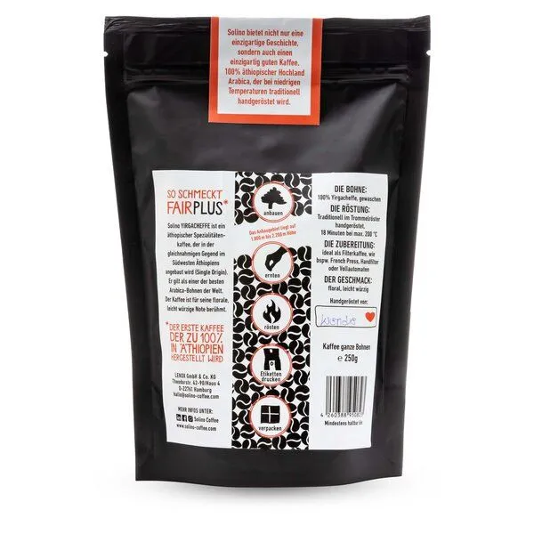 Solino Coffee Solino Coffee Yirgacheffe Kaffee ganze Bohnen 250g – Produktbild 2 von 2