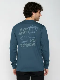 GreenBomb GREENBOMB Espresso Crisp - Sportliches Longsleeve / hochwertiger Print / GOTS / Fair & Vegan – Produktbild 1 von 1