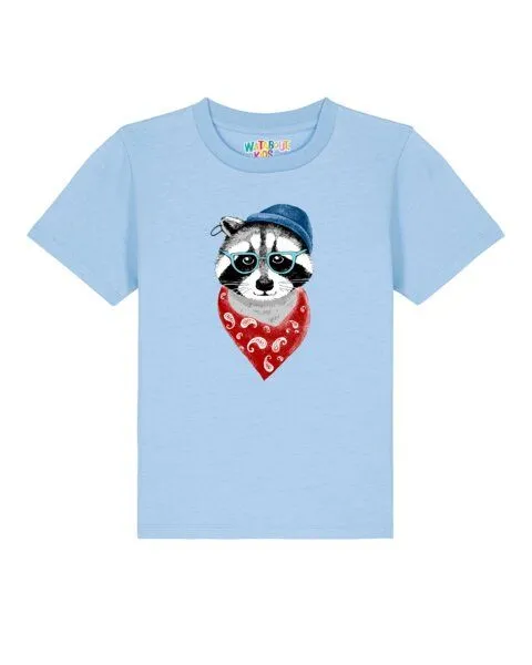 watabout.kids watabout.kids T-Shirt Kinder Waschbär, Blue soul, – Produktbild 1 von 3