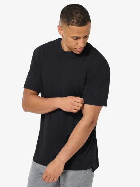 Super.Natural Super.Natural T-Shirt Casual Rib Bio J Tee für Herren, Merino, Jet black, – Produktbild 1 von 4