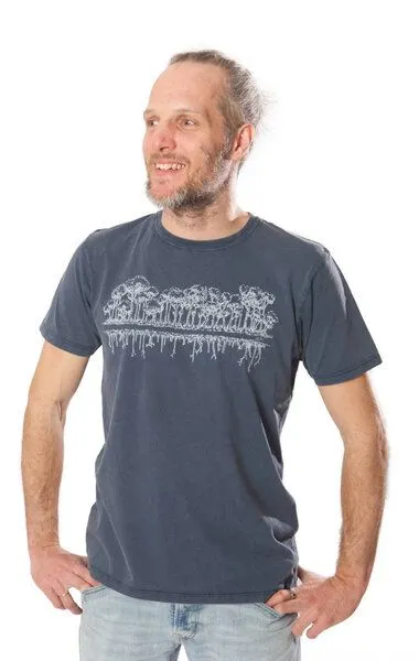 Life-Tree Life-Tree Shirt aus Biobaumwolle für Herren "Mirror", Blau, – Produktbild 4 von 5