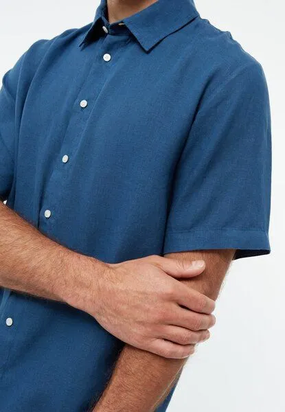 Givn Berlin Givn Berlin Kurzarmhemd GBKODA aus Leinen, Blazing blue (linen), – Produktbild 3 von 4