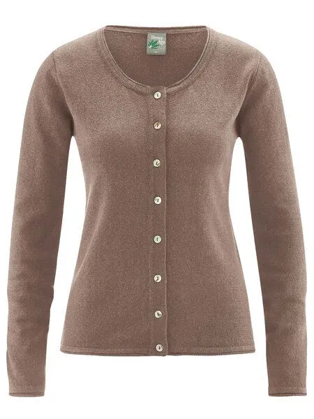 HempAge HempAge Damen Cardigan Carina, Gravel, – Produktbild 2 von 3