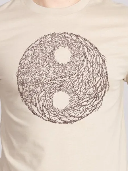 Life-Tree Life-Tree Organic Fairwear Shirt Men "YinYang", Sand, – Produktbild 4 von 4