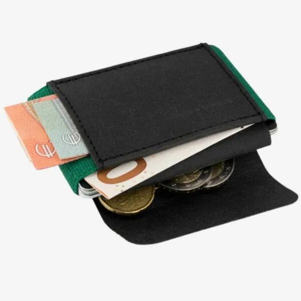 ANDERS & KOMISCH ANDERS & KOMISCH Kleiner Geldbeutel mit RFID & NFC Schutz - MINI CLASSIC Bundle, Schwarz/grün, – Produktbild 4 von 4