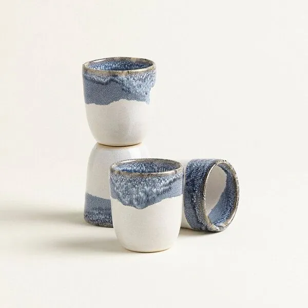 onomao onomao Espressobecher - Traditionell, Graublau dipped, – Produktbild 4 von 4