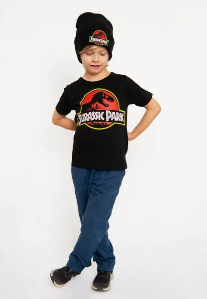 LOGOSH!RT LOGOSH!RT Jurassic Park - Dinosaurier - Logo Bio T-Shirt Print Kinder, Schwarz, – Produktbild 2 von 4