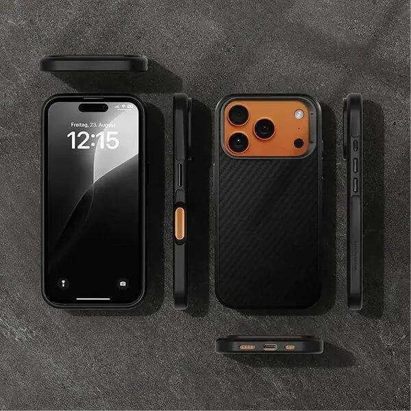 Woodcessories Woodcessories iPhone Carbon Case mit MagSafe, Schwarz, – Produktbild 2 von 2