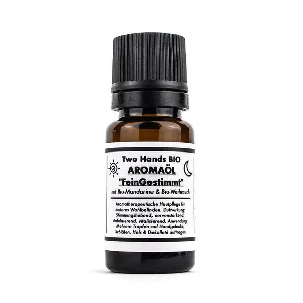 Two Hands BIO Two Hands BIO Aromaöl „FeinGestimmt“ mit Bio-Mandarine & Bio-Weihrauch - Bio-Vegan – Produktbild 1 von 1