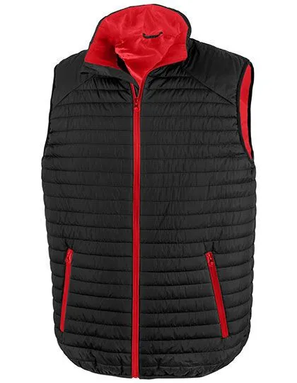 Result Genuine Recycled Result Genuine Recycled Bodywarmer Weste Neonfarben Mehrfarbig bis Größe 3XL, Schwarz/rot, – Produktbild 2 von 3