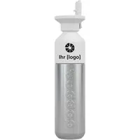 Dopper Dopper Trinkflasche "Solid Steel" 490 ml inkl. 1-farbigem Aufdruck, silver mit Flip Straw – Produktbild 1 von 1
