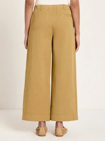 LANIUS LANIUS Verkürzte Hose (OCS) aus Bio-Baumwolle und Leinen, Khaki, – Produktbild 4 von 4