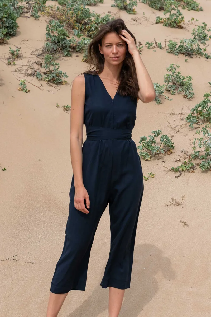 WiDDA Widda Damen vegan Jumpsuit Anibas Dunkelblau, Blau, – Produktbild 2 von 2