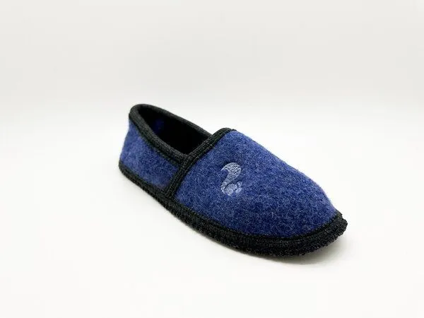 thies "thies ® Mountain Wool Home Slipper" aus reiner, ökologischer Schurwolle, made in Austria, Denim blue (blau), – Produktbild 2 von 4