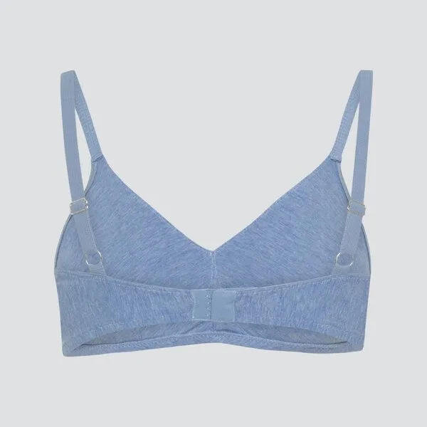comazo|earth comazo|earth Fairtrade Basic BH ohne Bügel | GOTS zertifziert, Blau-melange, – Produktbild 5 von 5